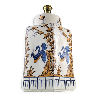 Vintage hand painted ceramic lamp