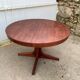 Scandinavian extendable round table in teak lg 115 to 205cm an60