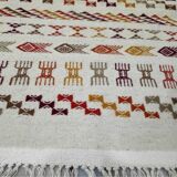 Hand-woven margoum rug in natural wool
