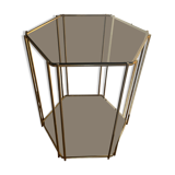 Brass and smoked glass console from the 70s
