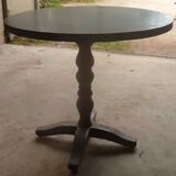 Round wooden table