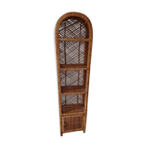 Rattan shelf vintage peacock style