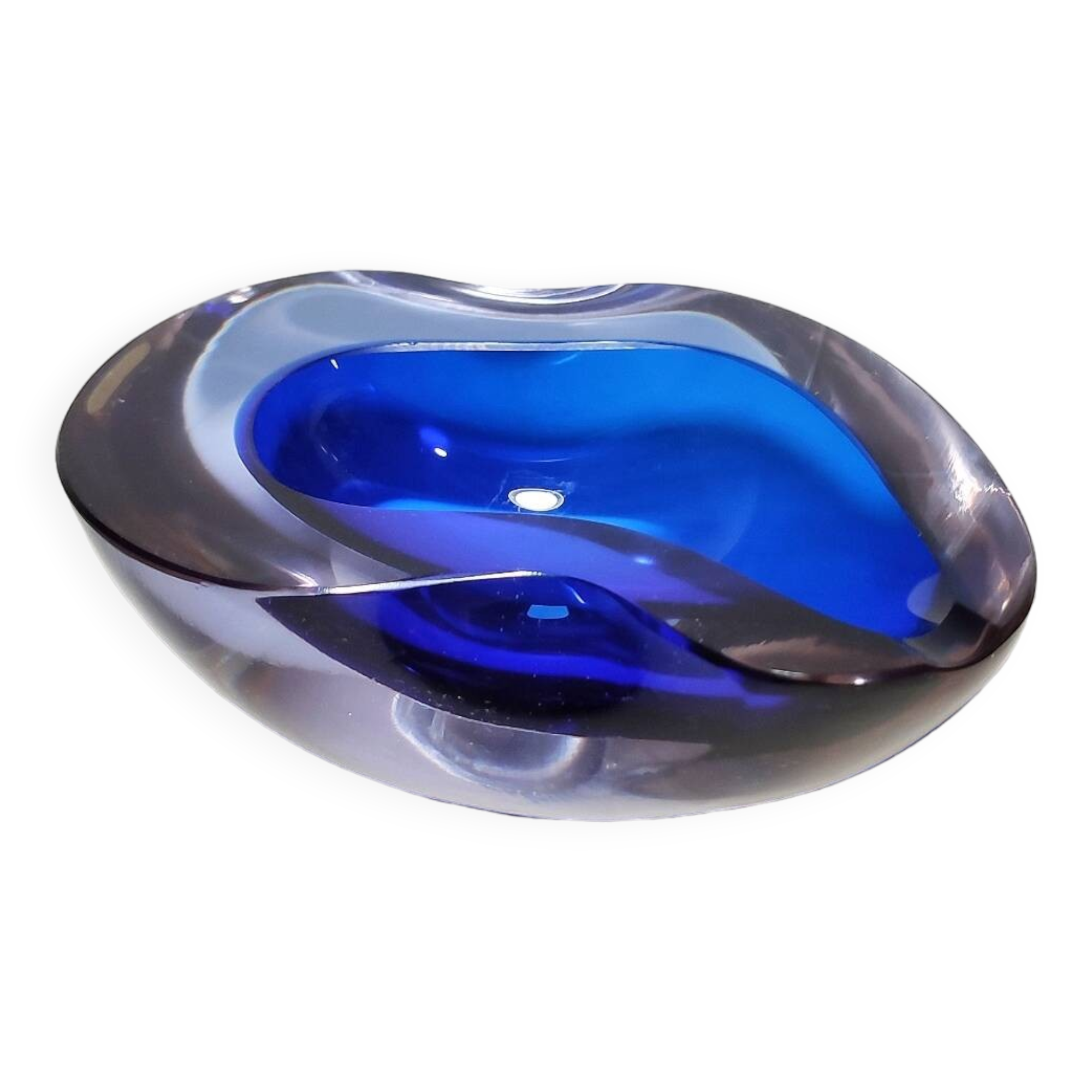 Cenicero de cristal de Murano. Italia, 1970s.