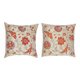 SET OF 2 - 100% Silk Cushion Covers. Embroidered Accent Pillows. Traditional Throw Pillows