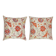 SET OF 2 - 100% Silk Cushion Covers. Embroidered Accent Pillows. Traditional Throw Pillows