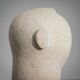 Modernist sculpted male bust in sandstone
