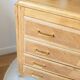 Commode vintage rénovée, chêne blond, pieds compas, années 50 60