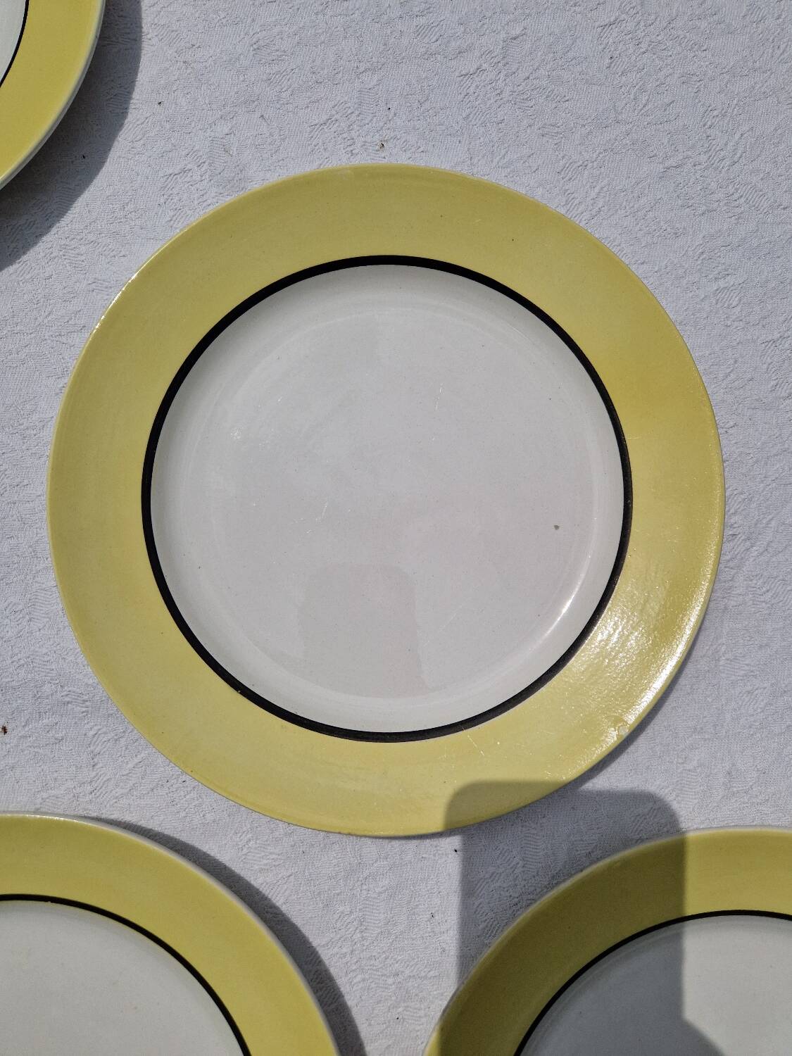 Set of 7 Flat Plates Plus 2 Dishes Ingrid Sarreguemines Digoin Model
