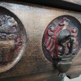 Wooden console 2 drawers antique Chinese style