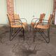 4 armrests wrought iron rattan
