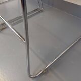 2 vintage Max Stacker Steelcase plastic and chrome stacking chairs