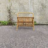 Rattan magazine rack 1960