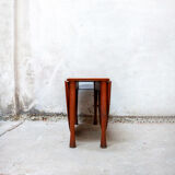 Oval cherry console table Model Babe by Vico Magistretti for De Padova Italia Year 1988