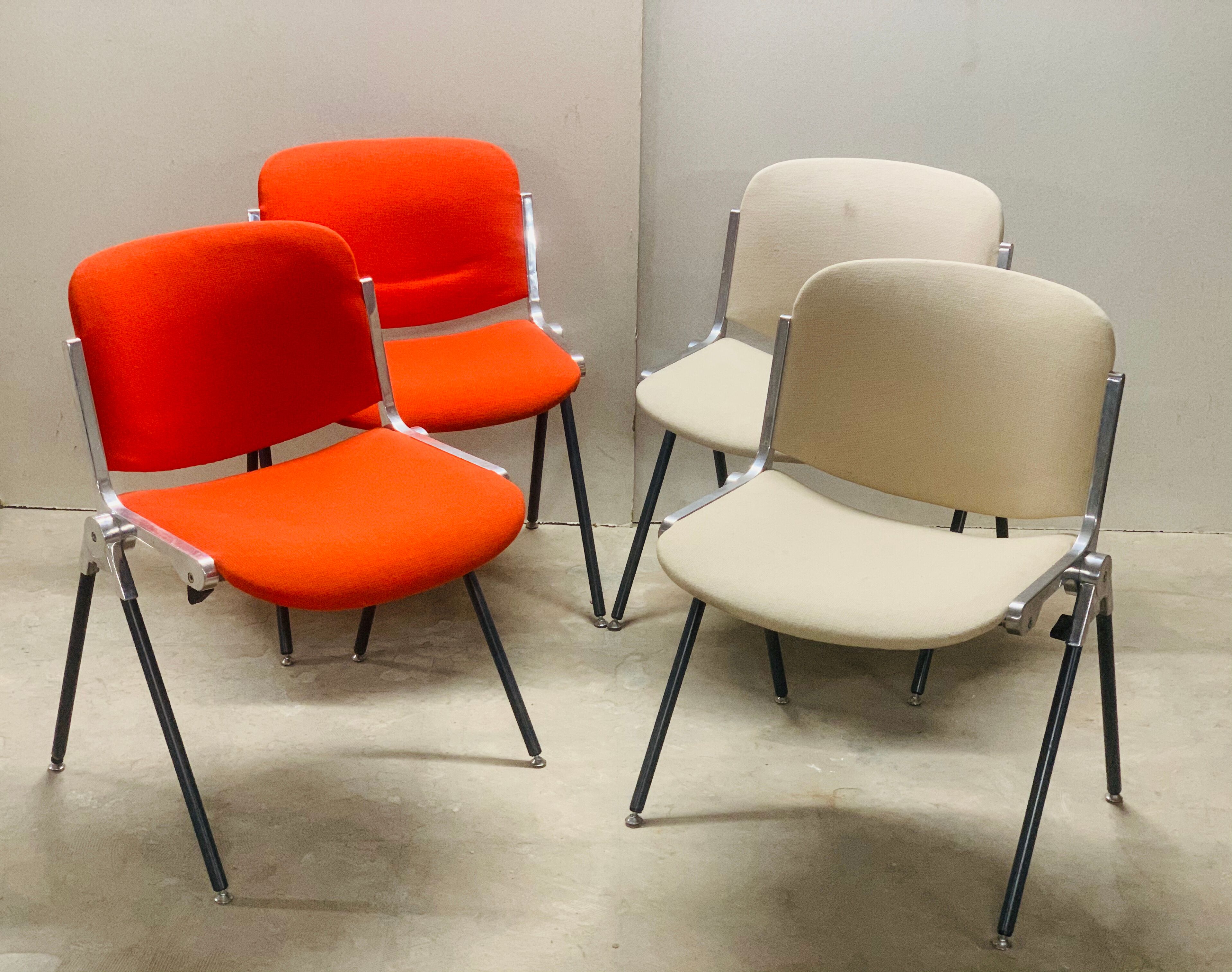Set of 4 chairs by Giancarlo Piretti circa 1970