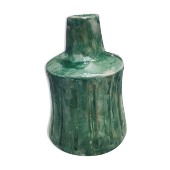 Green glazed earth lamp foot