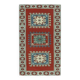 Vintage Turkish Hand-Knotted Wool Cotton Red Runner 110x193