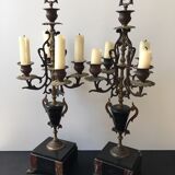 Napoleon III candlesticks pair