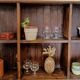Patinated wall cabinet 2 doors