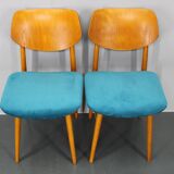 1970s Set of Four Beech Dining Chairs by TON, Czechoslovakia