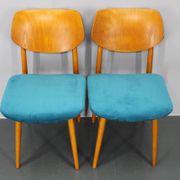 Ensemble de quatre chaises de salle à manger en hêtre des années 1970 par TON, Tchécoslovaquie