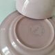 Cup and saucer Salins France in powdered pink earthenware – 1950s-60s