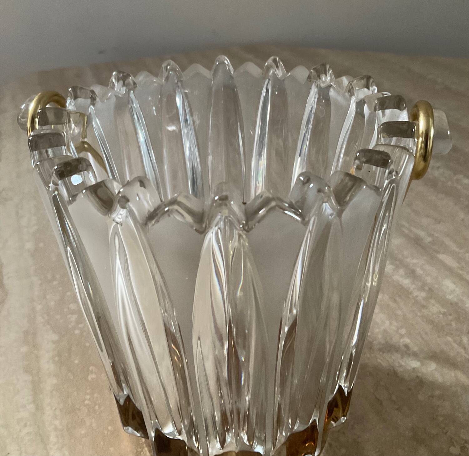 Vintage glass ice bucket