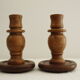 2 bougeoirs en bois