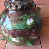 TAMEGROUTE POTTERY VASE IN GLAZED TERRACOTTA