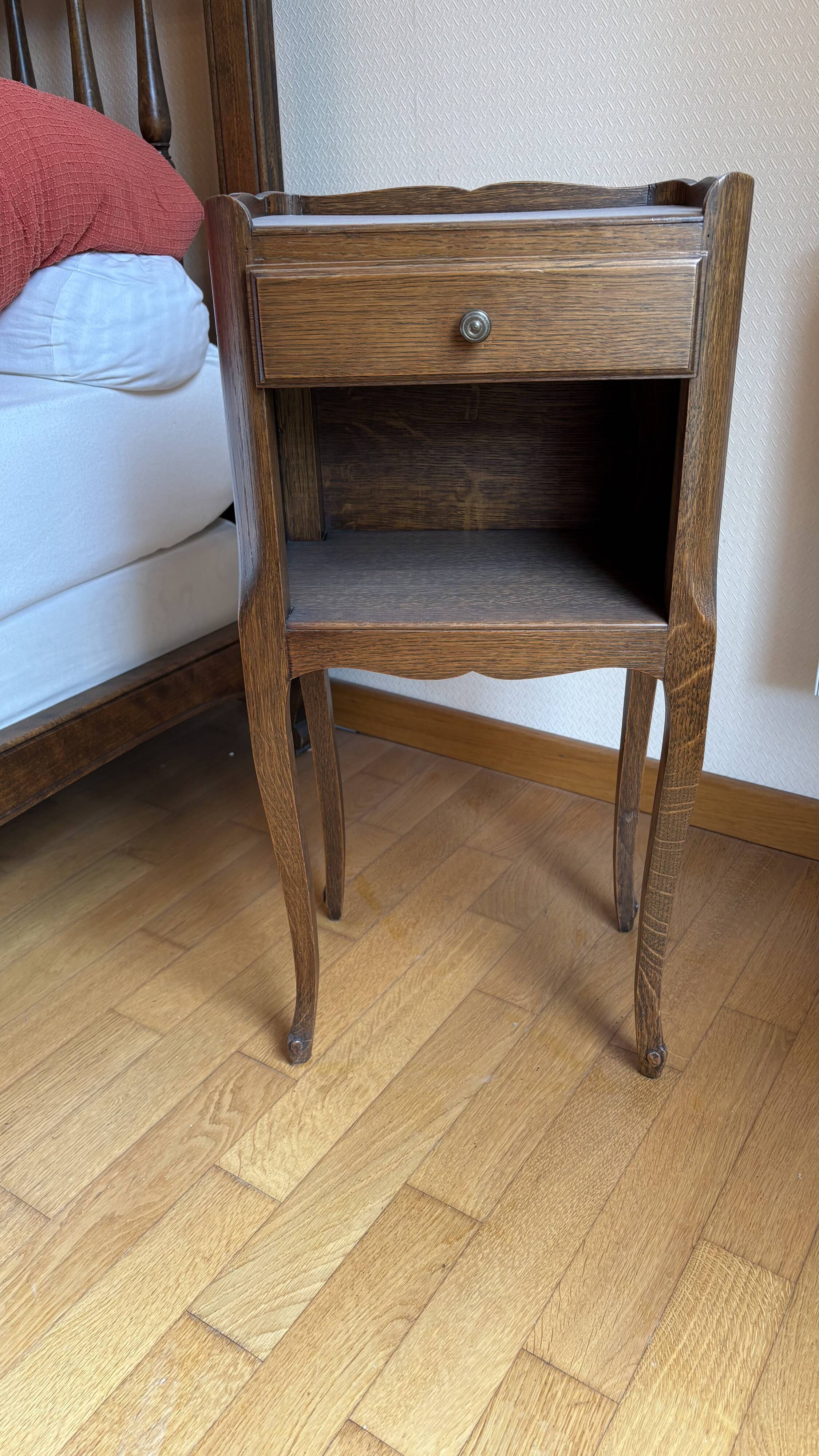 Wooden bedside table