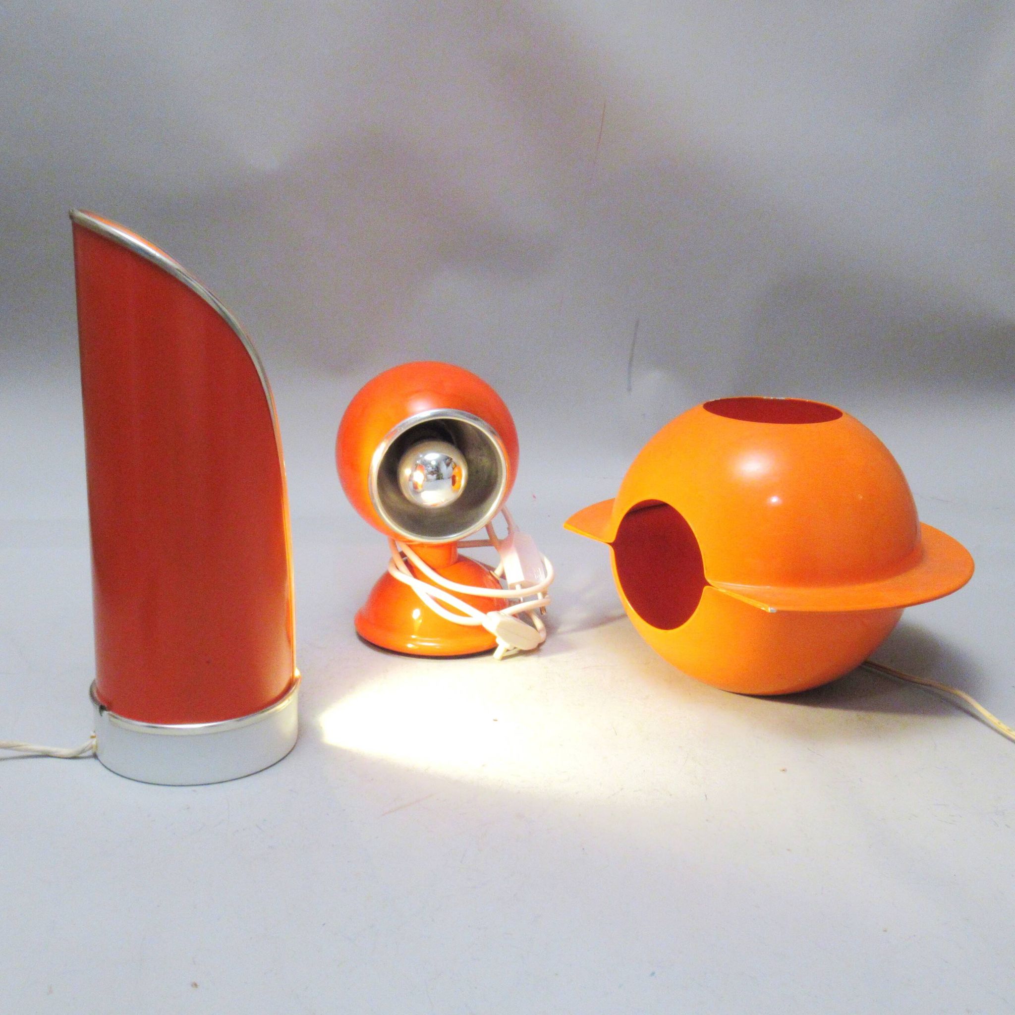 Foglio orange lamp by Lamperti from the 1960s