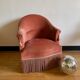 Fauteuil crapaud rose