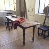 Antique farm table