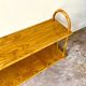 Wall shelf in light wood and rattan 1960s