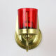 Vintage Brass & Glass Wall Candle Holder