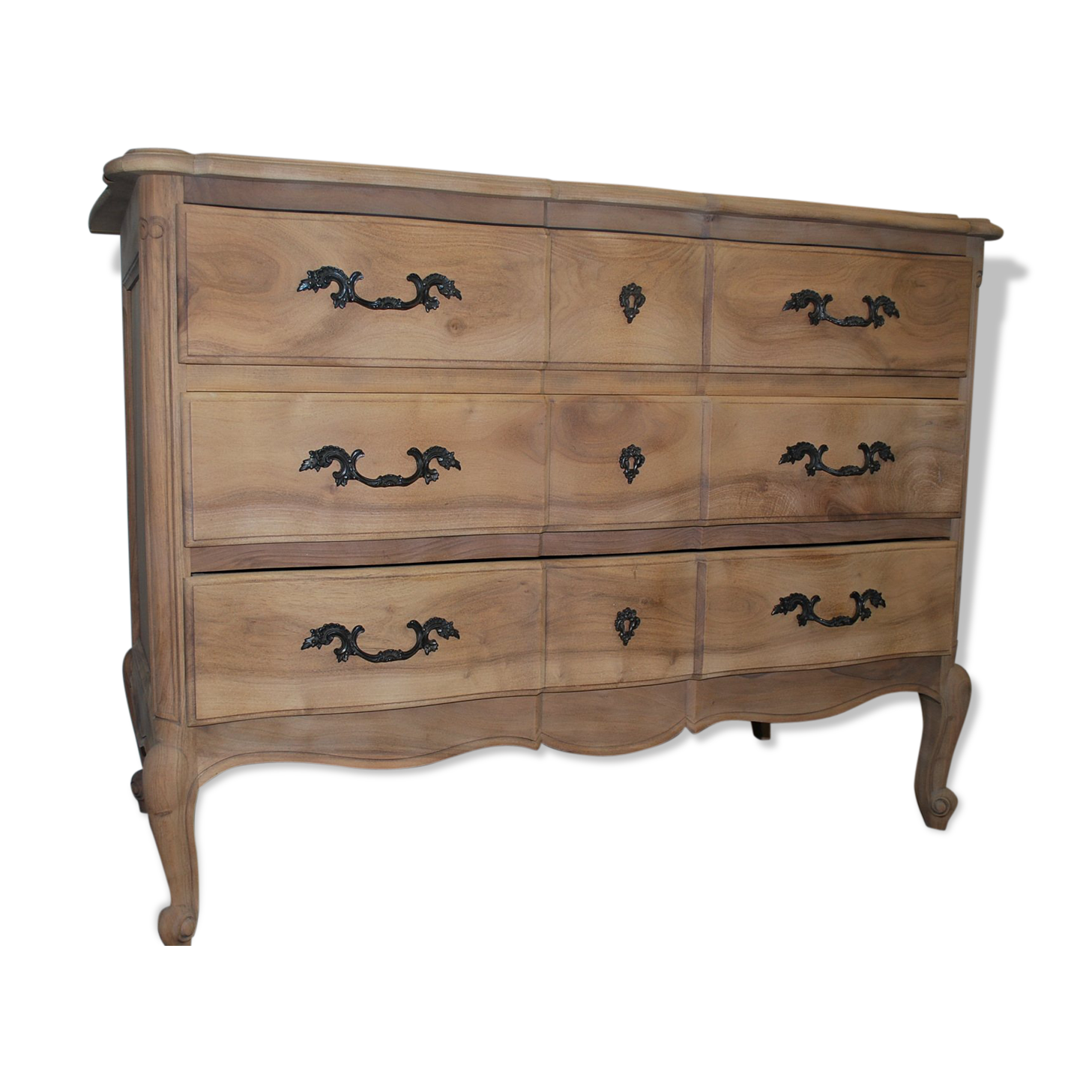 Chest of drawers Louis XV style raw wood