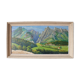 Painting oil on canvas mountain landscape