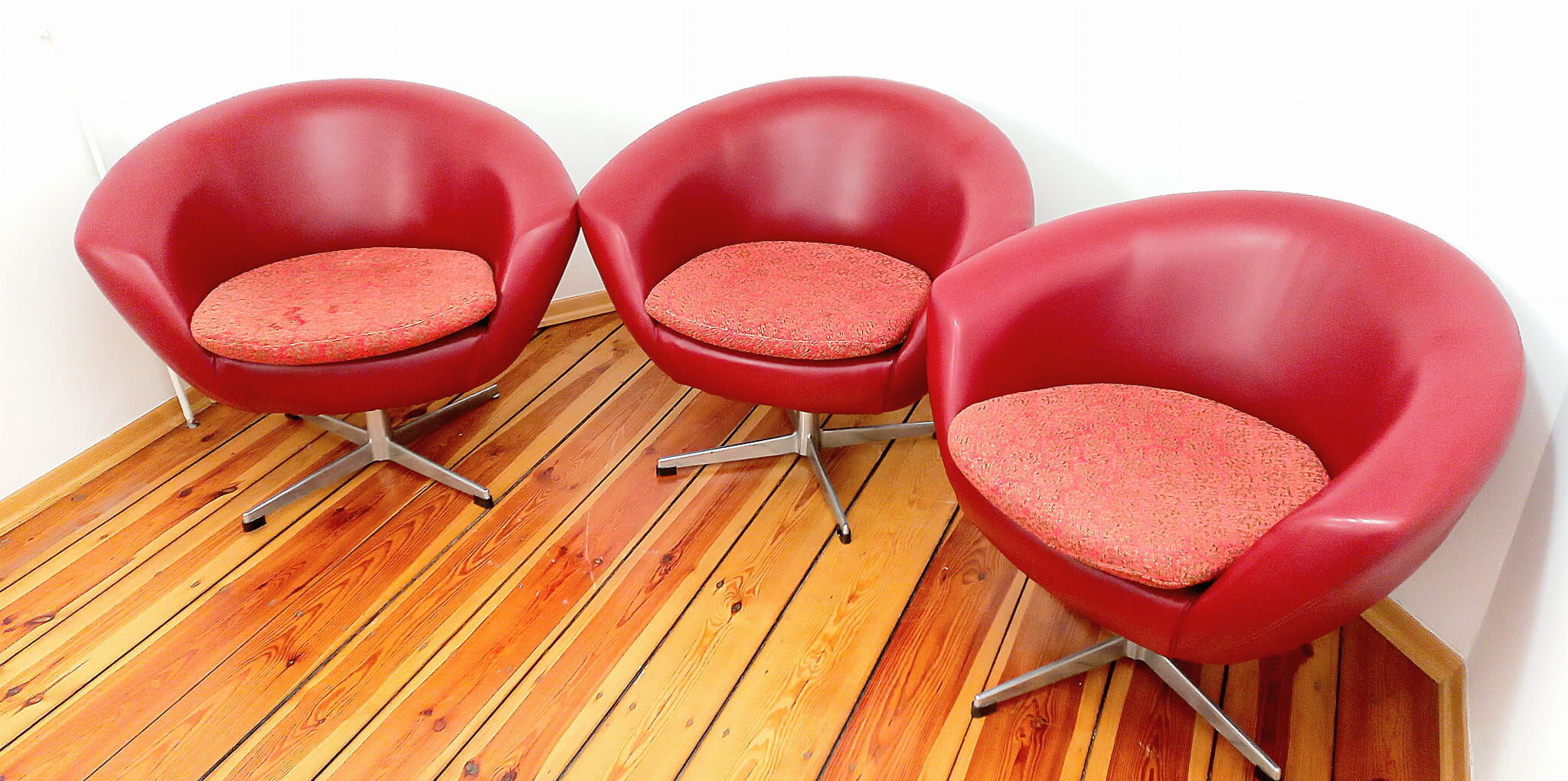 Set of swivel chairs, Czechoslovakia, 60s, Up Zavody Rousinov