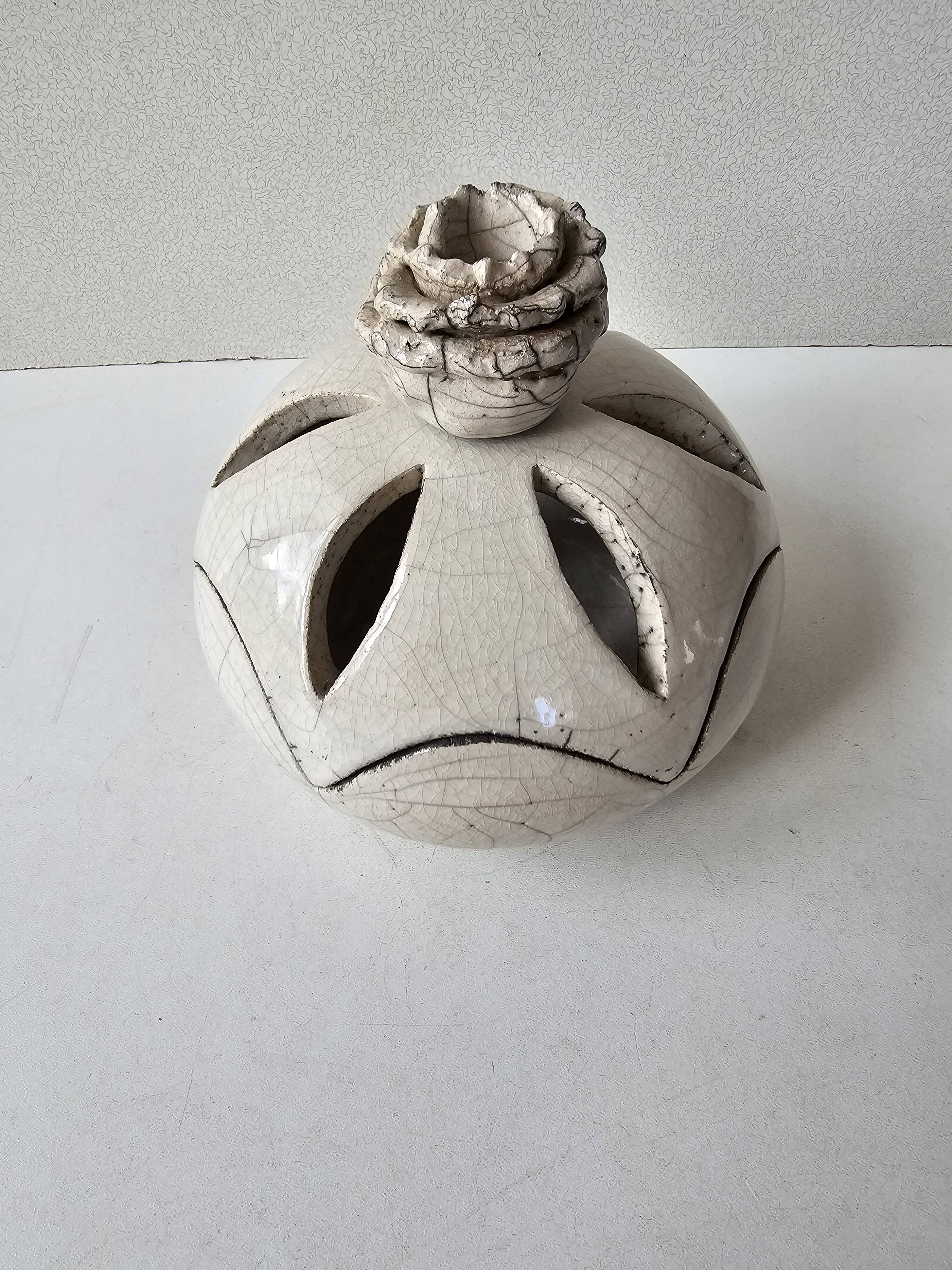 Photophore Secret box in ceramic Raiku signed M
