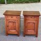 2 solid oak bedside tables signed Jean Laick Dol-de-Bretagne