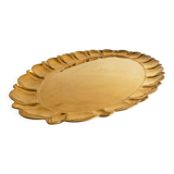 Hollywood Regency Large Oval Brass Tray by Firma Lars Holmström, Sweden 1940's