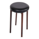 Tabouret de bar - bois de rose et cuir noir - design danois - années 1970