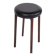 Tabouret de bar - bois de rose et cuir noir - design danois - années 1970