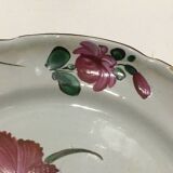 Eastern earthenware plate the Islettes flower bouquet decoration