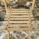 Antique folding chair with wooden slats