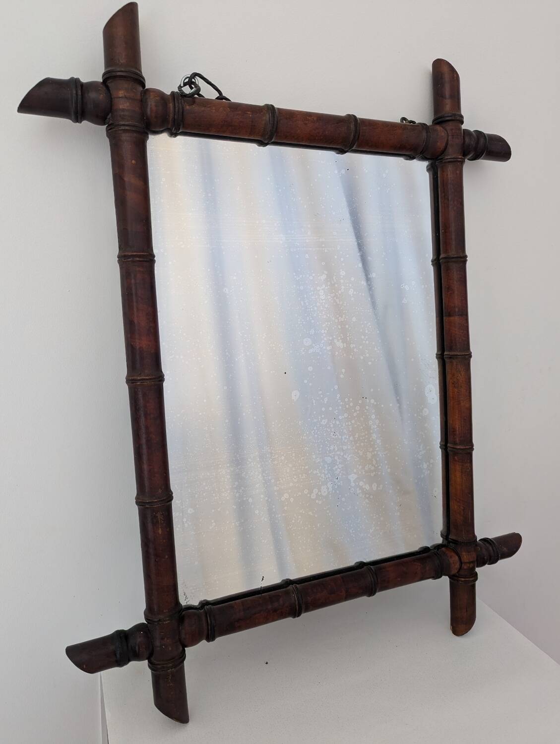 Antique bamboo mirror