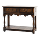 French 20th century oak side table with 2 drawers, ca. 1960