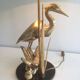 Lampe en laiton représentant un héron