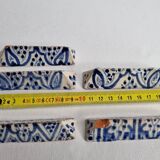 Set of 5 old enameled ceramic knife holders, Moroccan craftsmanship, 9.5 cm