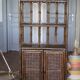 Rattan, cane and bamboo shelf/bookcase
