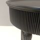 Table d'appoint, table de chevet ovale en hêtre noir ébénisé, Italie